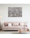 Wydruk na płotnie canvas - Liście 3D na tle imitującym beton