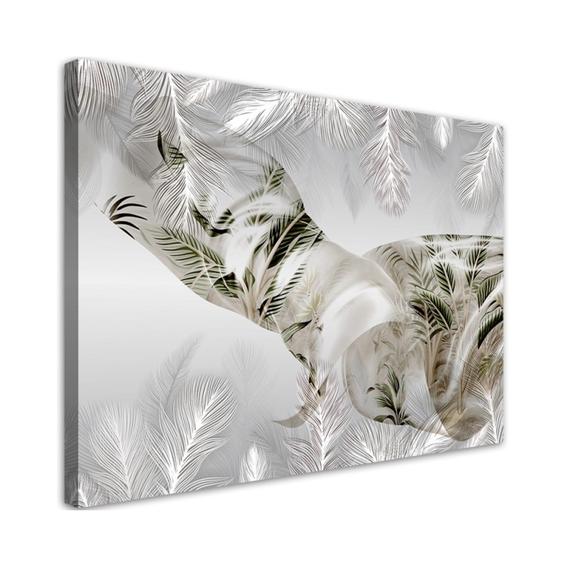 Leinwandbild - Palmen Blätter Abstrakt 3D | Feeby