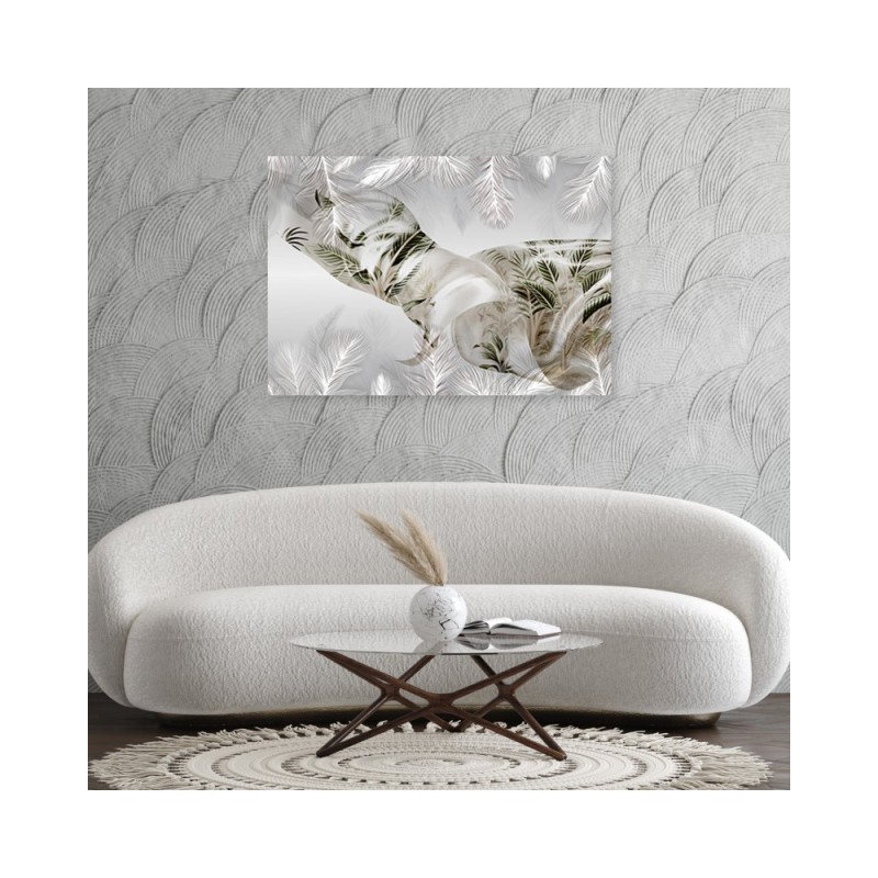 Leinwandbild - Palmen Blätter Abstrakt 3D | Feeby