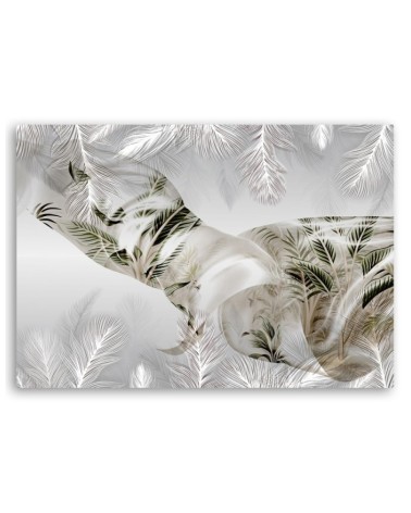 Leinwandbild - Palmen Blätter Abstrakt 3D | Feeby