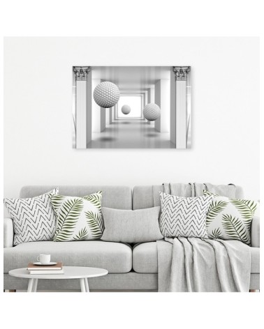 Bild auf Leinwand - Kugeln im 3D Tunnel | Feeby