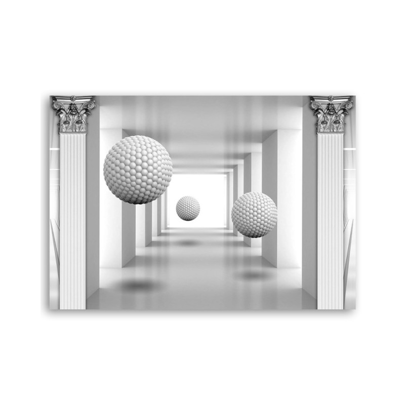 Bild auf Leinwand - Kugeln im 3D Tunnel | Feeby