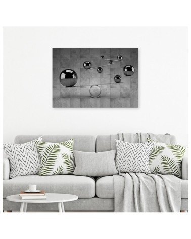 Leinwanddruck - Kugeln 3d Silber | Feeby