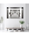 Nowoczesny obraz loftowy - Tunel srebrne kule 3D