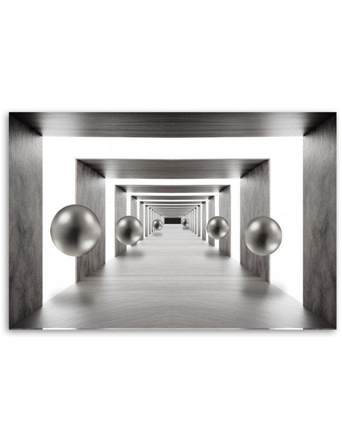 Modern loft Canvas painting - Tunnel silver balls 3D | FEEBY