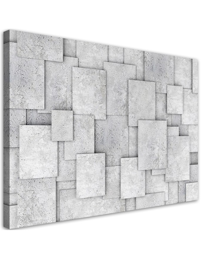 Leinwandbild - Geometrische Beton 3D Abstrakt | Feeby