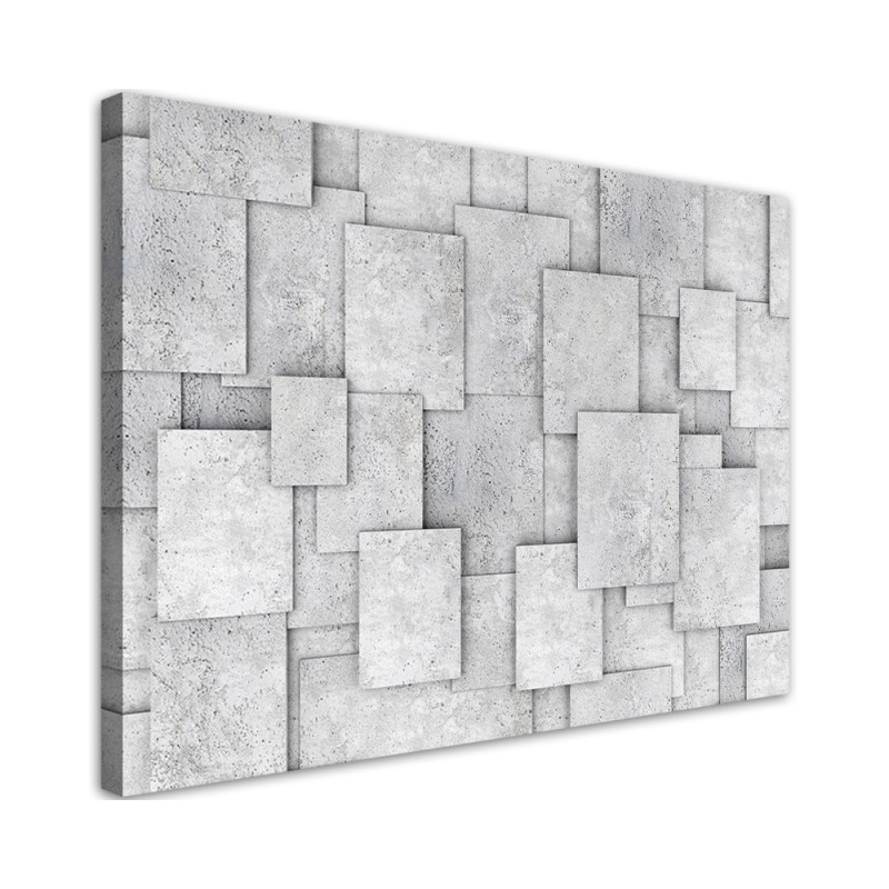 Leinwandbild - Geometrische Beton 3D Abstrakt | Feeby