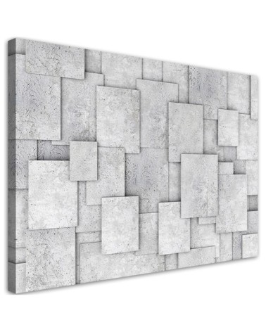 Leinwandbild - Geometrische Beton 3D Abstrakt | Feeby