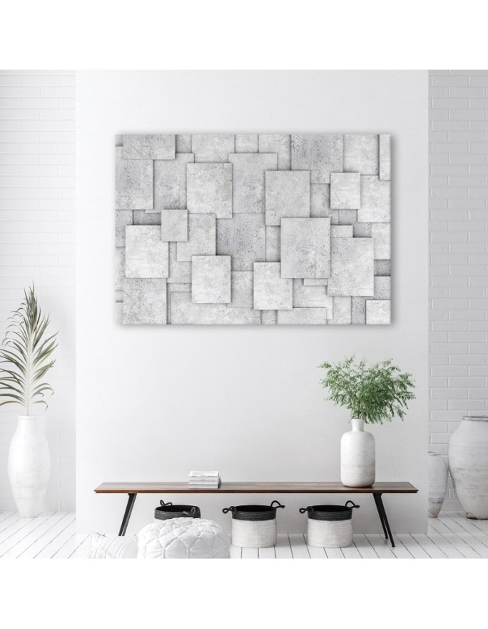 Obraz drukowany na płótnie canvas - Geometryczna abstrakcja z betonu