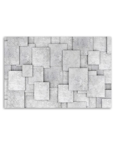 Leinwandbild - Geometrische Beton 3D Abstrakt | Feeby