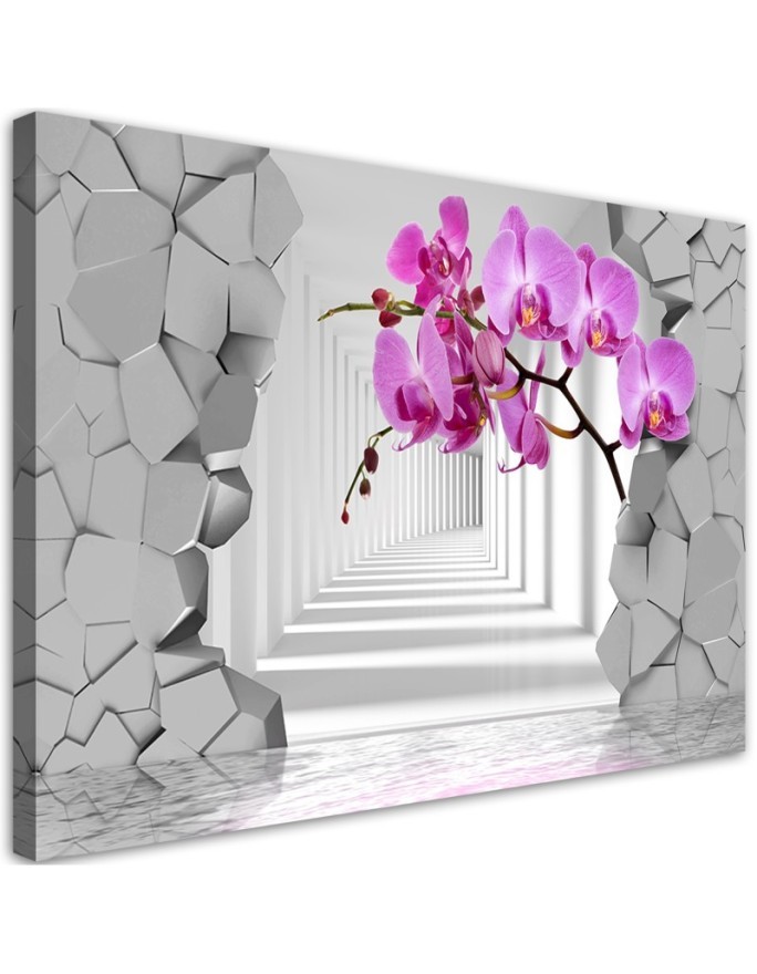 Modernes Wandbild - Orchidee Abstrakt 3D | Feeby