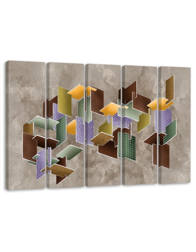 Wandbild für Wohnzimmer - 3D -Rätsel | Feeby