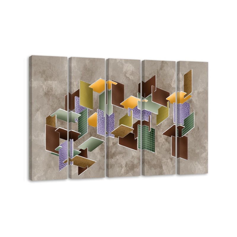 Wandbild für Wohnzimmer - 3D -Rätsel | Feeby