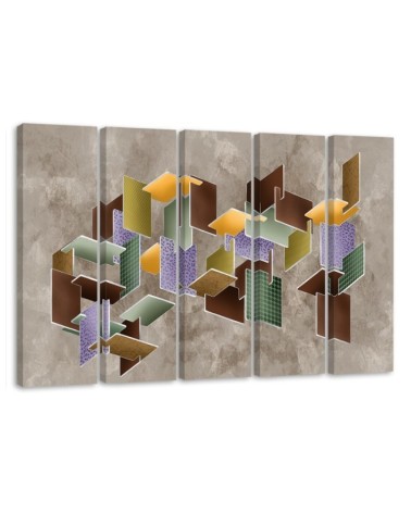 Wandbild für Wohnzimmer - 3D -Rätsel | Feeby