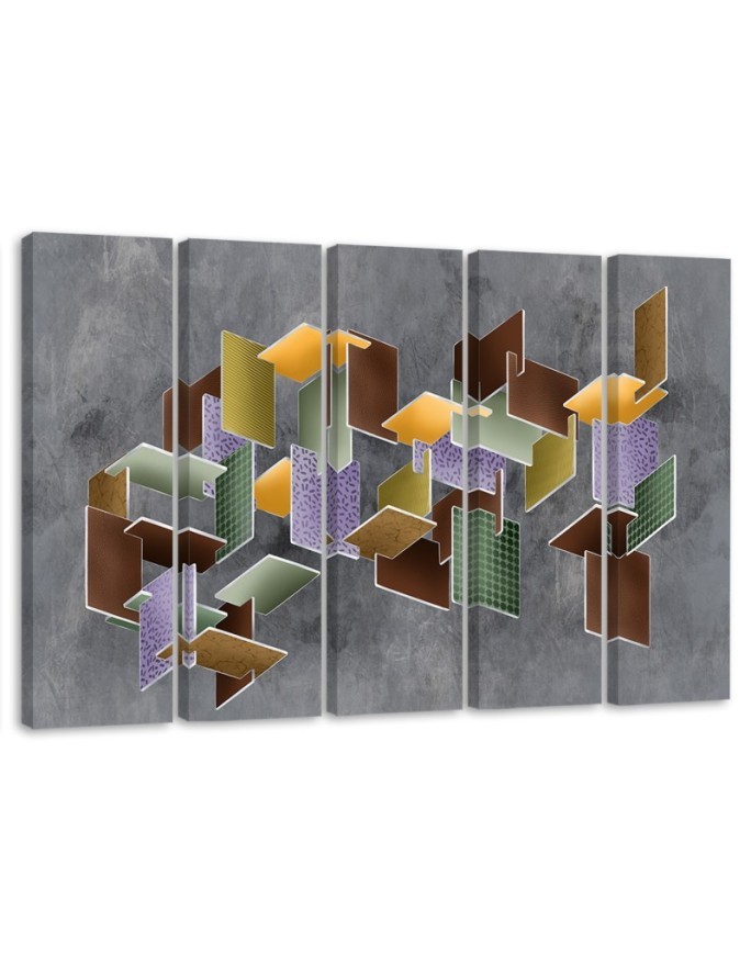 Obraz nowoczesny do pokoju na ścianę - Puzzle 3D