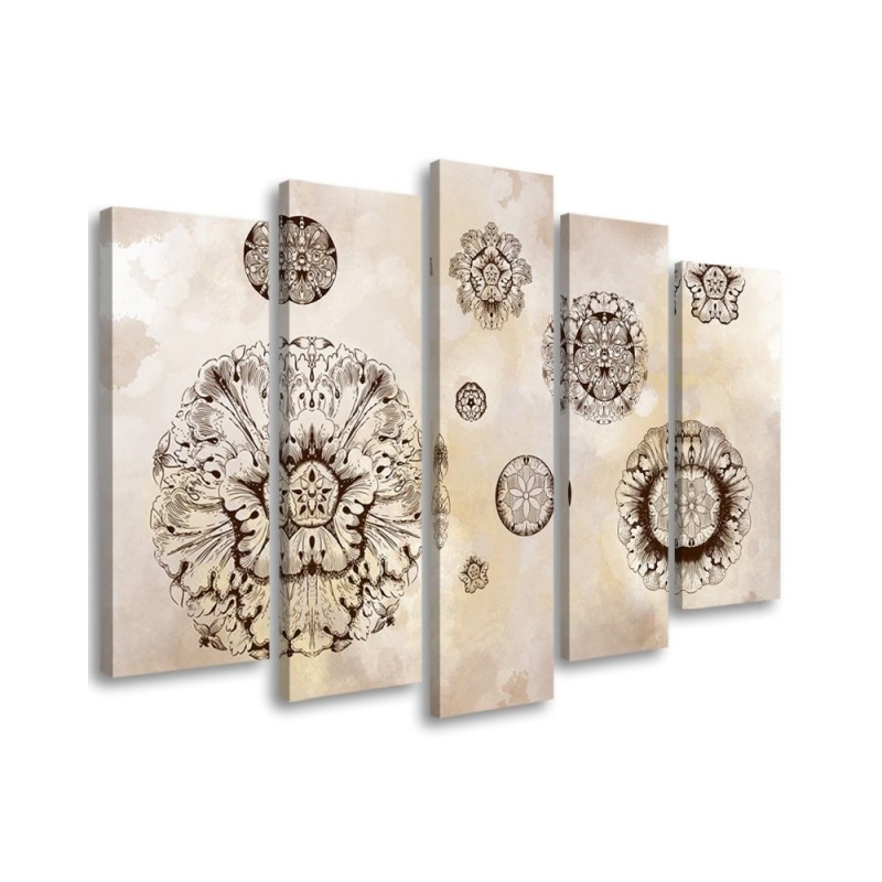 Leinwanddruck - Florale geometrische Formen | Feeby