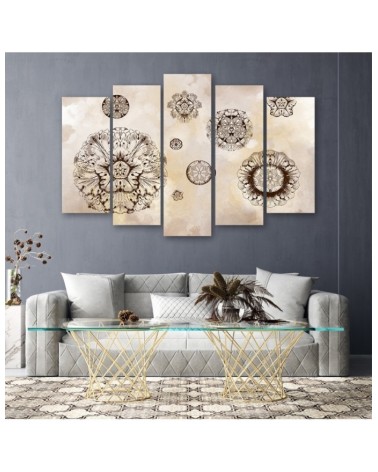 Leinwanddruck - Florale geometrische Formen | Feeby