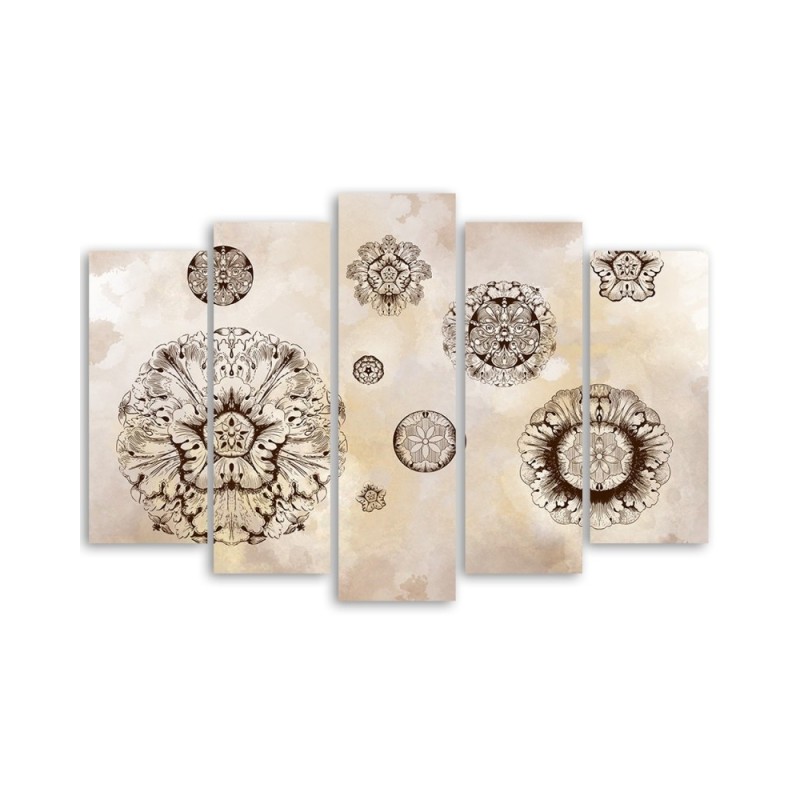 Leinwanddruck - Florale geometrische Formen | Feeby