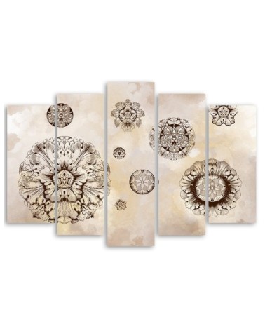 Leinwanddruck - Florale geometrische Formen | Feeby