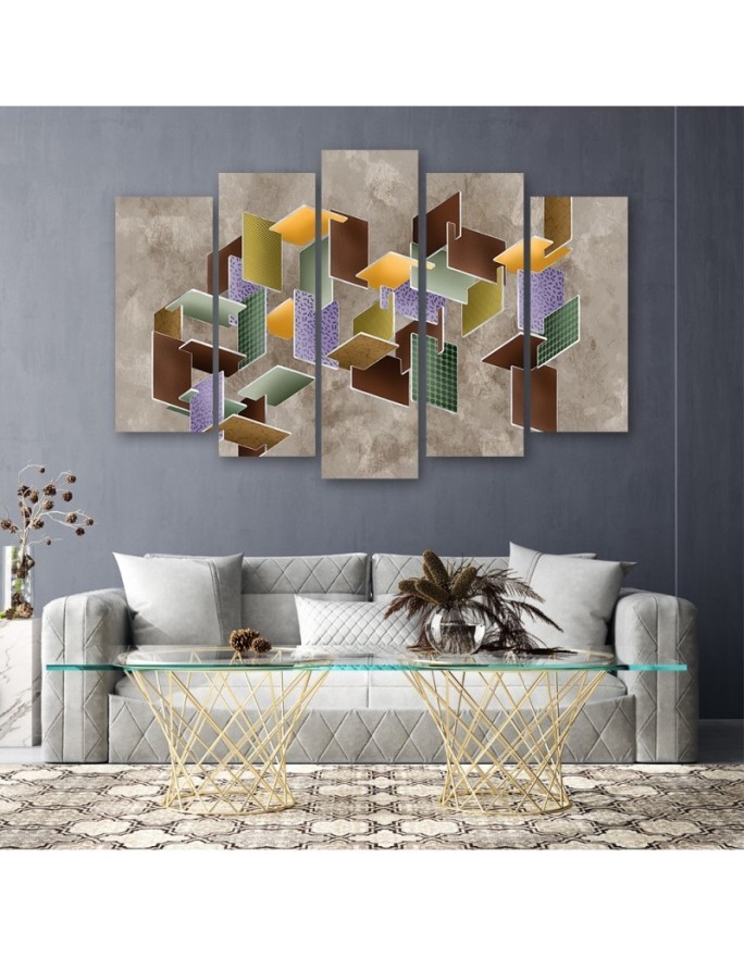 Obraz nowoczesny do pokoju na ścianę - Puzzle 3D