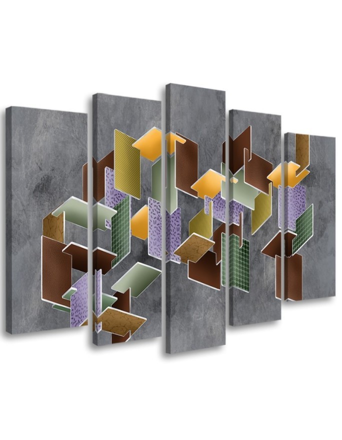 Obraz nowoczesny do pokoju na ścianę - Puzzle 3D