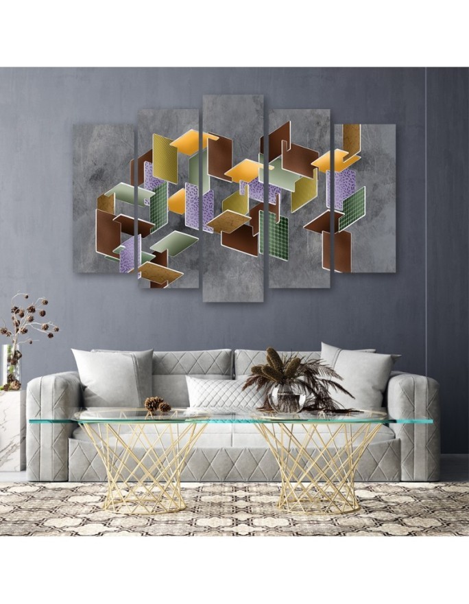 Obraz nowoczesny do pokoju na ścianę - Puzzle 3D