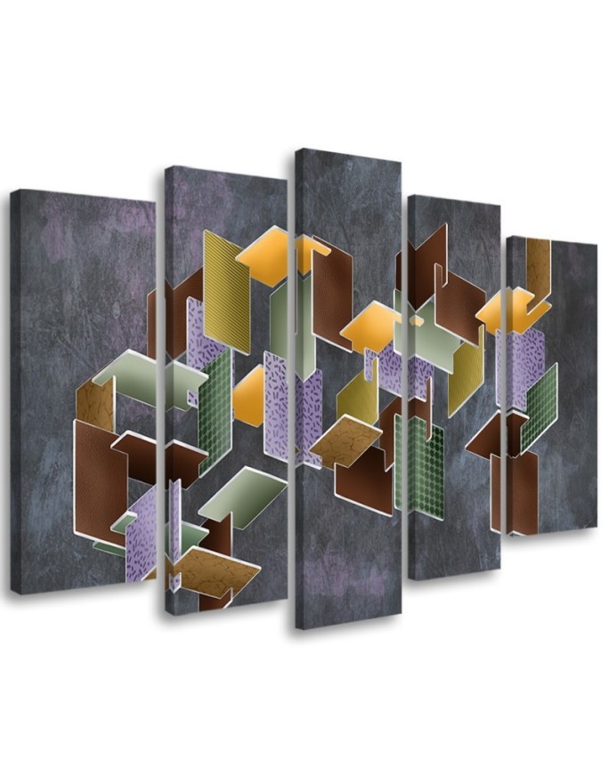 Puzzle 3D - obraz nowoczesny do pokoju na ścianę