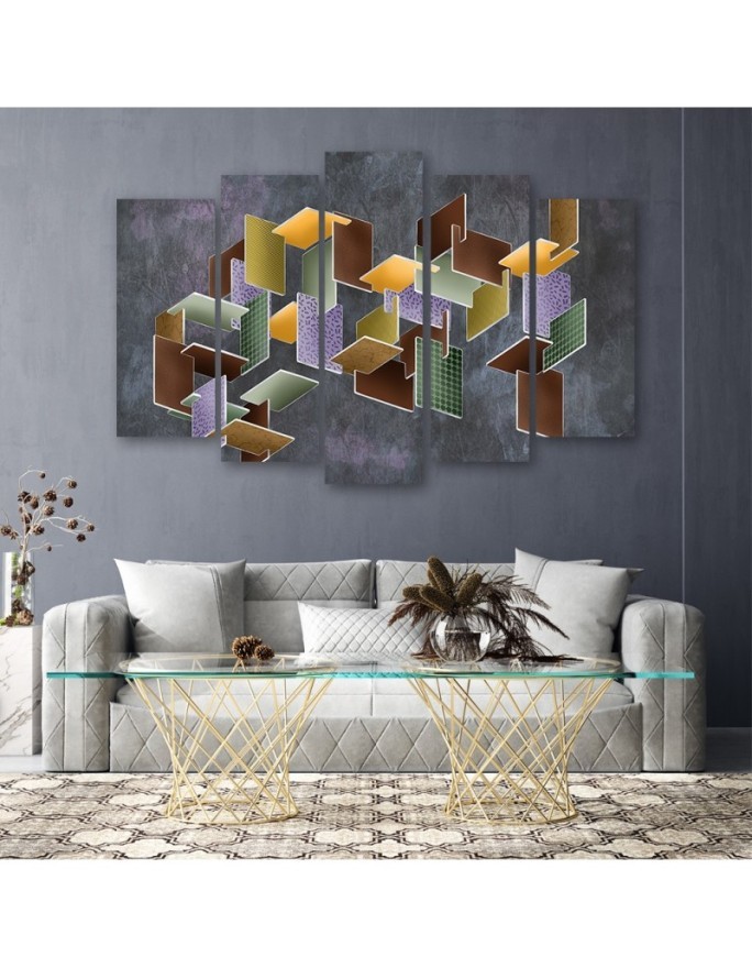 Puzzle 3D - obraz nowoczesny do pokoju na ścianę