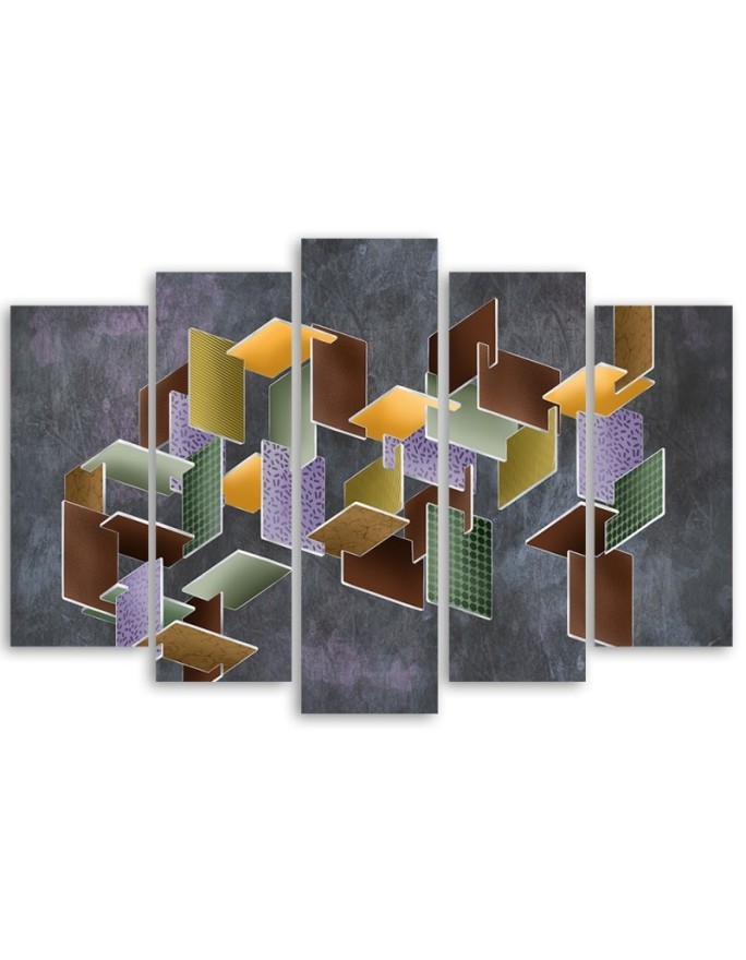 Puzzle 3D - obraz nowoczesny do pokoju na ścianę
