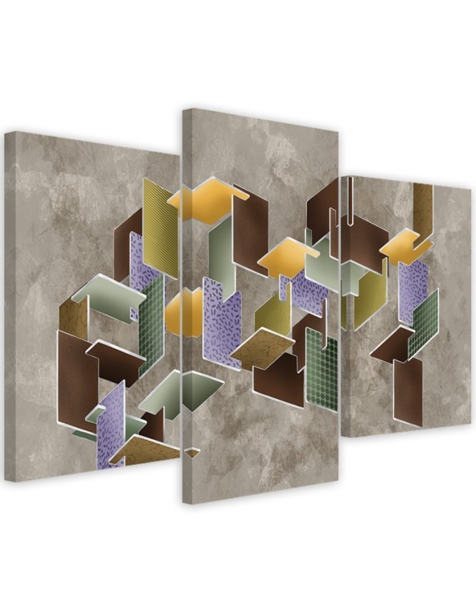 Puzzle 3D - obraz nowoczesny do pokoju na ścianę