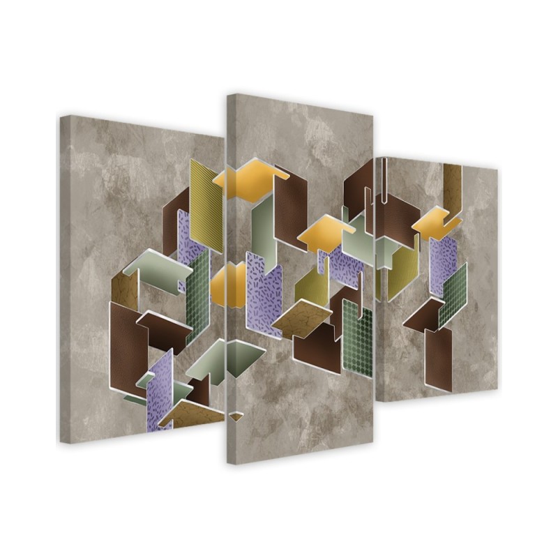 Puzzle 3D - obraz nowoczesny do pokoju na ścianę