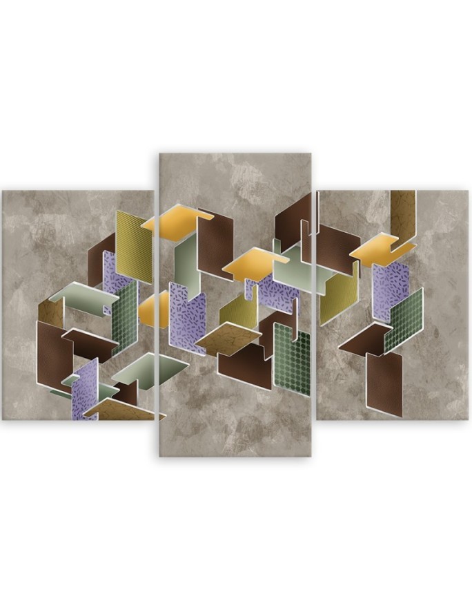Puzzle 3D - obraz nowoczesny do pokoju na ścianę