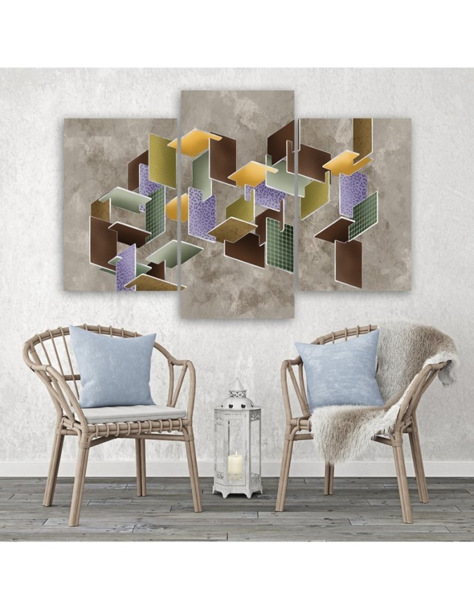 Puzzle 3D - obraz nowoczesny do pokoju na ścianę