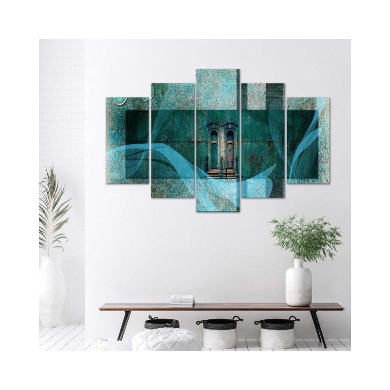 Bild auf Leinwand - Fenster Architektur Blau | Feeby