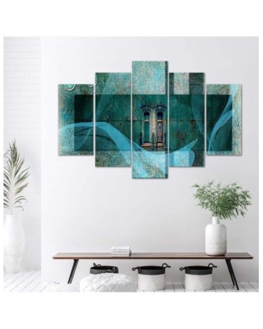 Bild auf Leinwand - Fenster Architektur Blau | Feeby