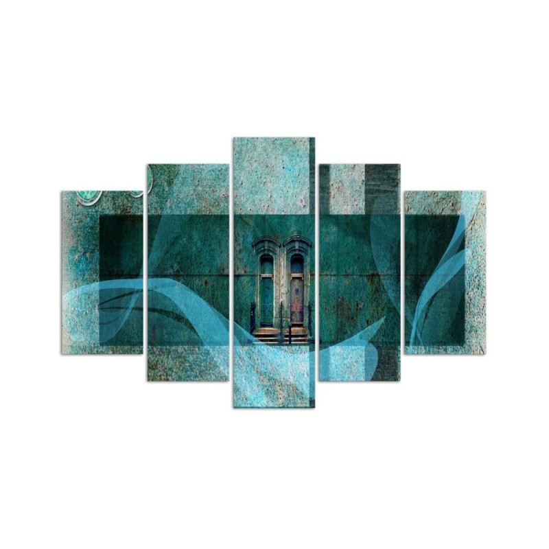 Bild auf Leinwand - Fenster Architektur Blau | Feeby