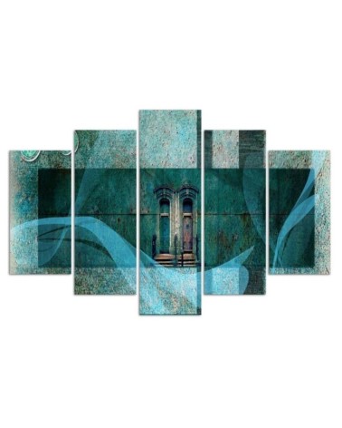 Bild auf Leinwand - Fenster Architektur Blau | Feeby