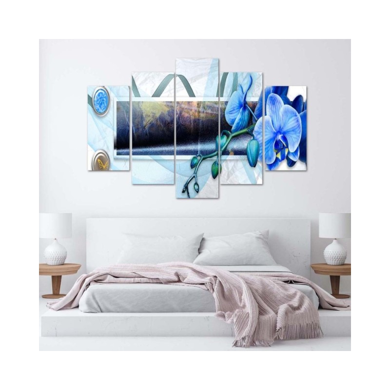 Leinwandbild - Orchidee Blaue Blume | Feeby