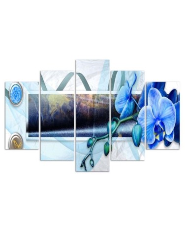Leinwandbild - Orchidee Blaue Blume | Feeby