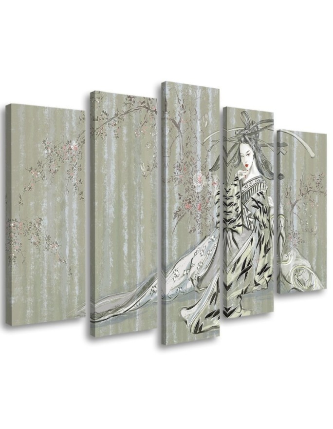 Leinwandbild - Traditioneller japanischer Geisha | Feeby