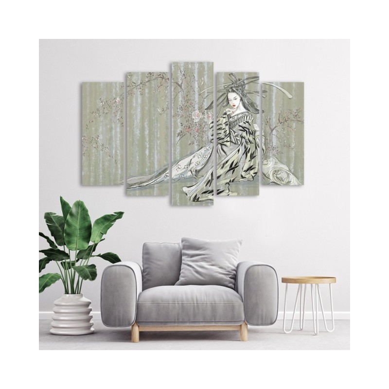 Leinwandbild - Traditioneller japanischer Geisha | Feeby