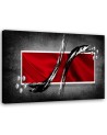 Modern wall art painting - Red and grey abstraction | FEEBY
