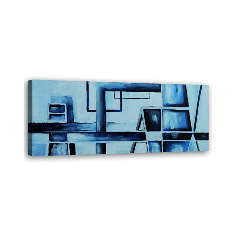 Dekoratives Leinwandbild - Abstrakt Blau | Feeby