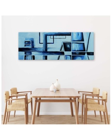 Dekoratives Leinwandbild - Abstrakt Blau | Feeby