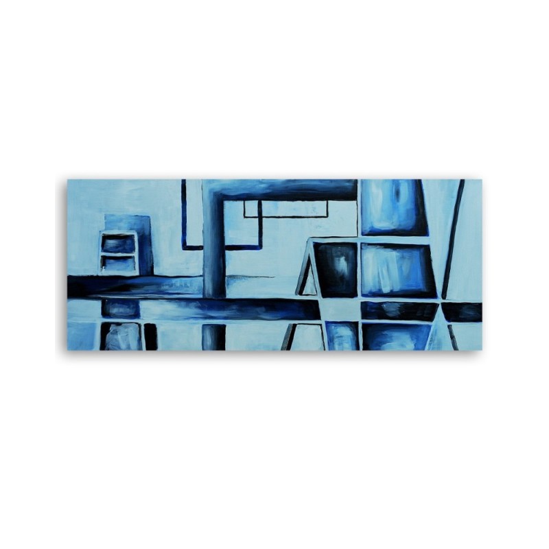 Dekoratives Leinwandbild - Abstrakt Blau | Feeby