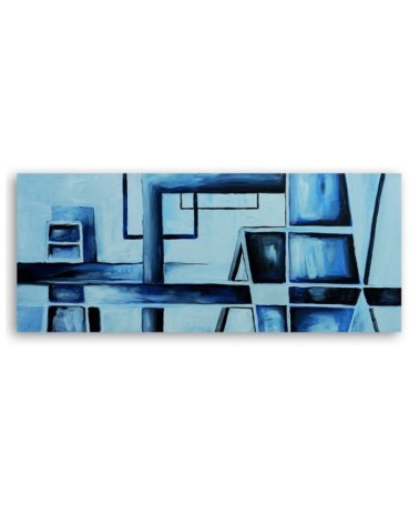 Dekoratives Leinwandbild - Abstrakt Blau | Feeby