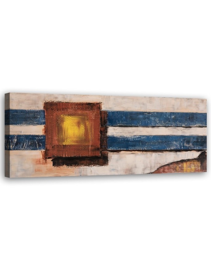 Leinwandbild - Abstrakt Blaue Linien | Feeby