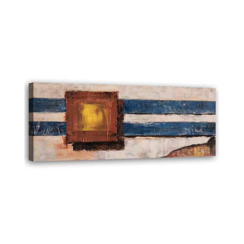 Leinwandbild - Abstrakt Blaue Linien | Feeby