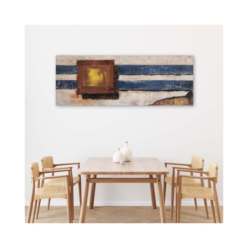 Leinwandbild - Abstrakt Blaue Linien | Feeby