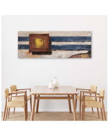 Leinwandbild - Abstrakt Blaue Linien | Feeby